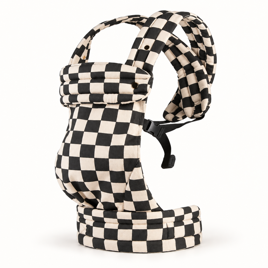 Checkerboard ergonomic baby carrier studio product view