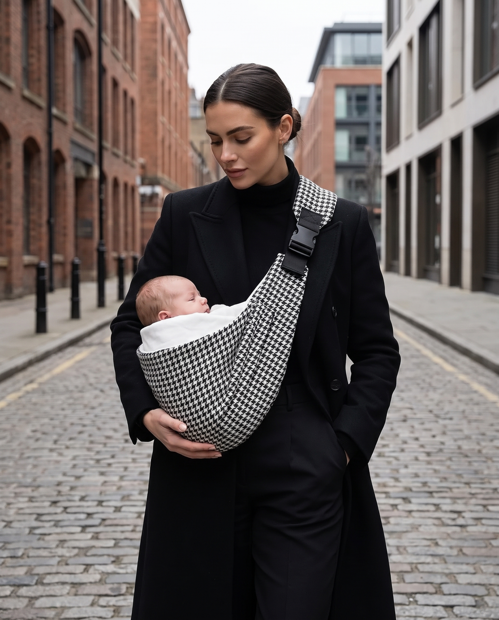 The Sling Check - graphic check baby carrier